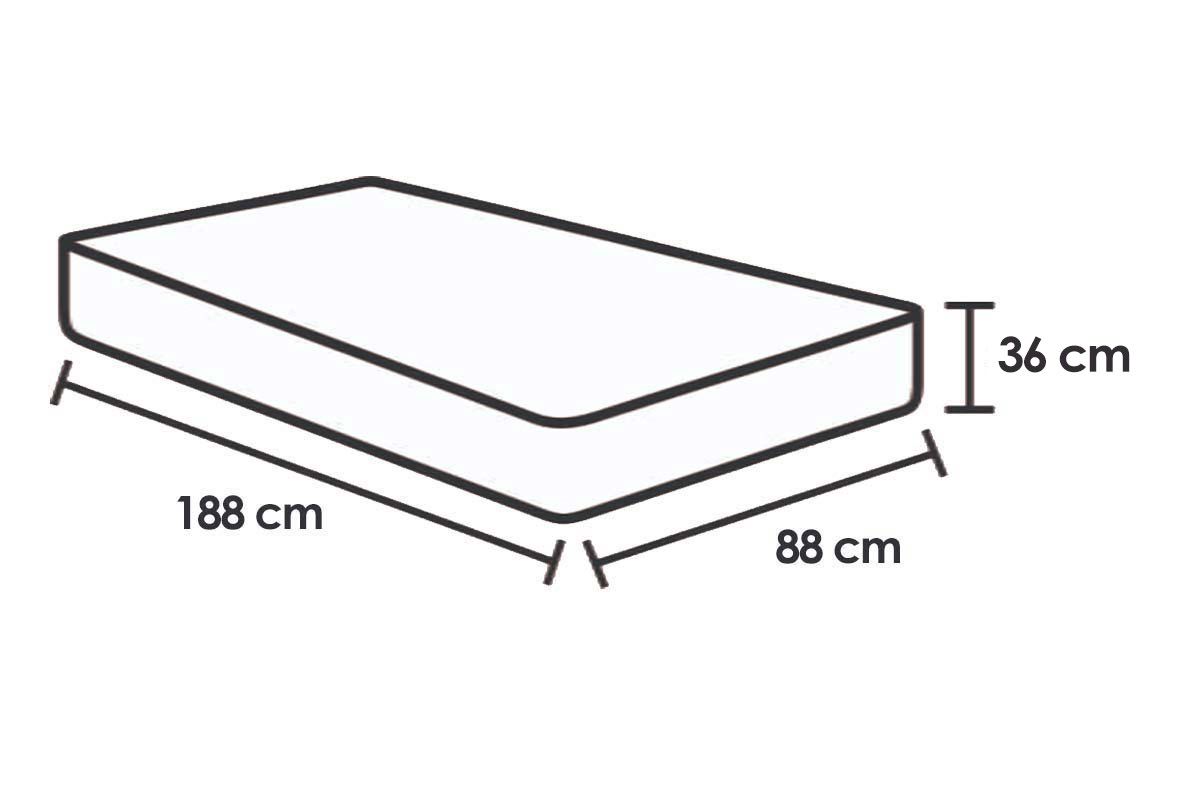 Cama Box Baú CRC +Colchão Molas Eco Bamboo Paropas