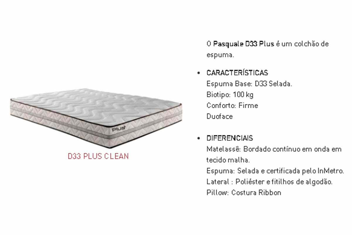Cama Box CRC +Colchão Espuma D33 Pasquale Paropas