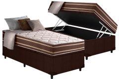 Cama Box Baú Filhão +Colchão Molas Duo Sono Anjos