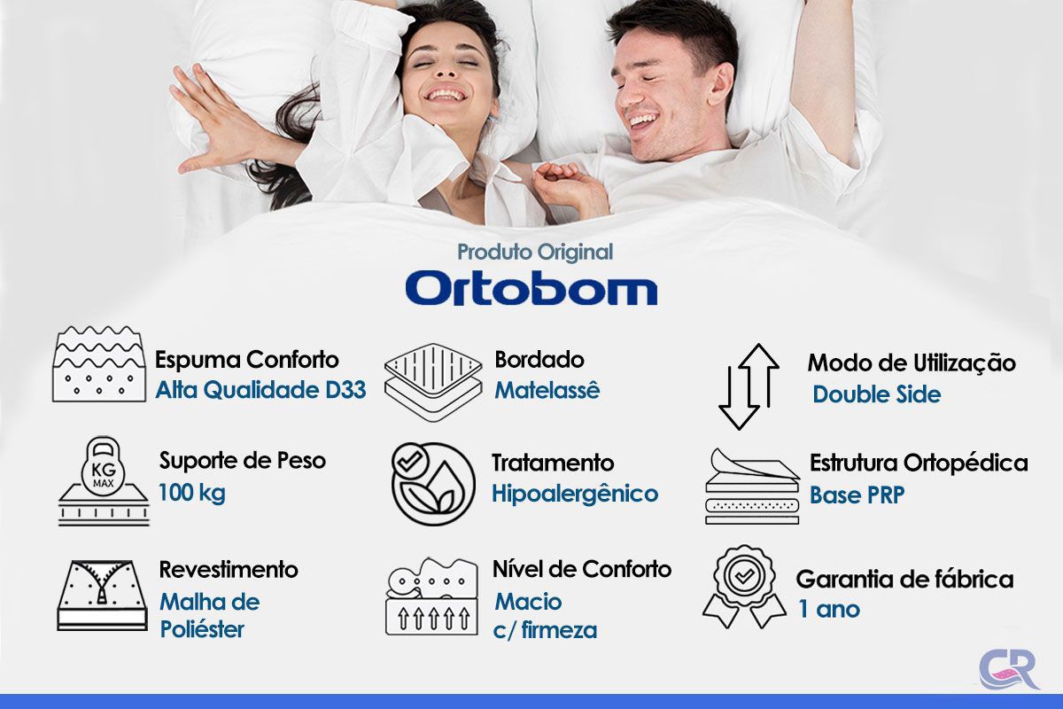 Colchão Ortopédico Ortobom D33 ISO 100 DF Colchão Ortopédico Ortobom D33 ISO 100 DF