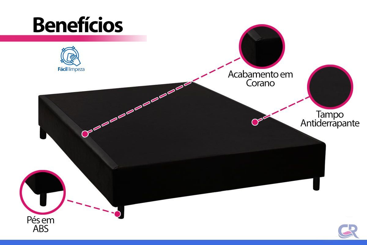 Cama Box CRC +Colchão Ortopédico ISO100 Ortobom