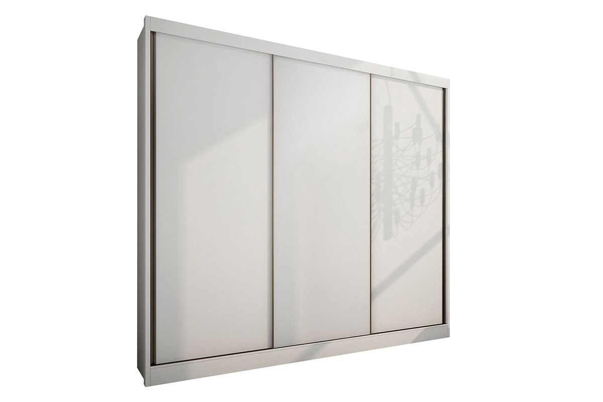 Guarda Roupa Casal 3 Portas Correr 8Gavs Diamond/Londres N. HorizonteNEVE (Branco 23)