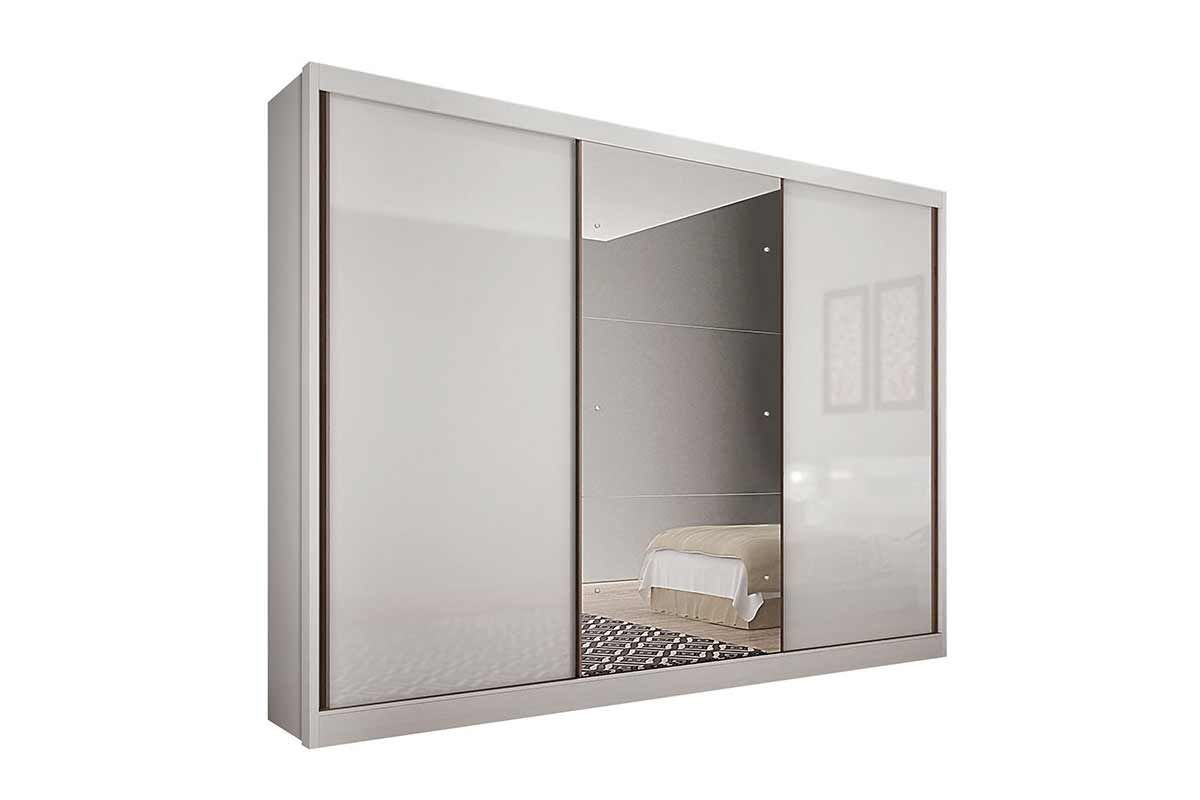 Guarda Roupa Casal 3 Portas Correr c/Esp 4Gavs Toulon Plus N. HorizonteNeve