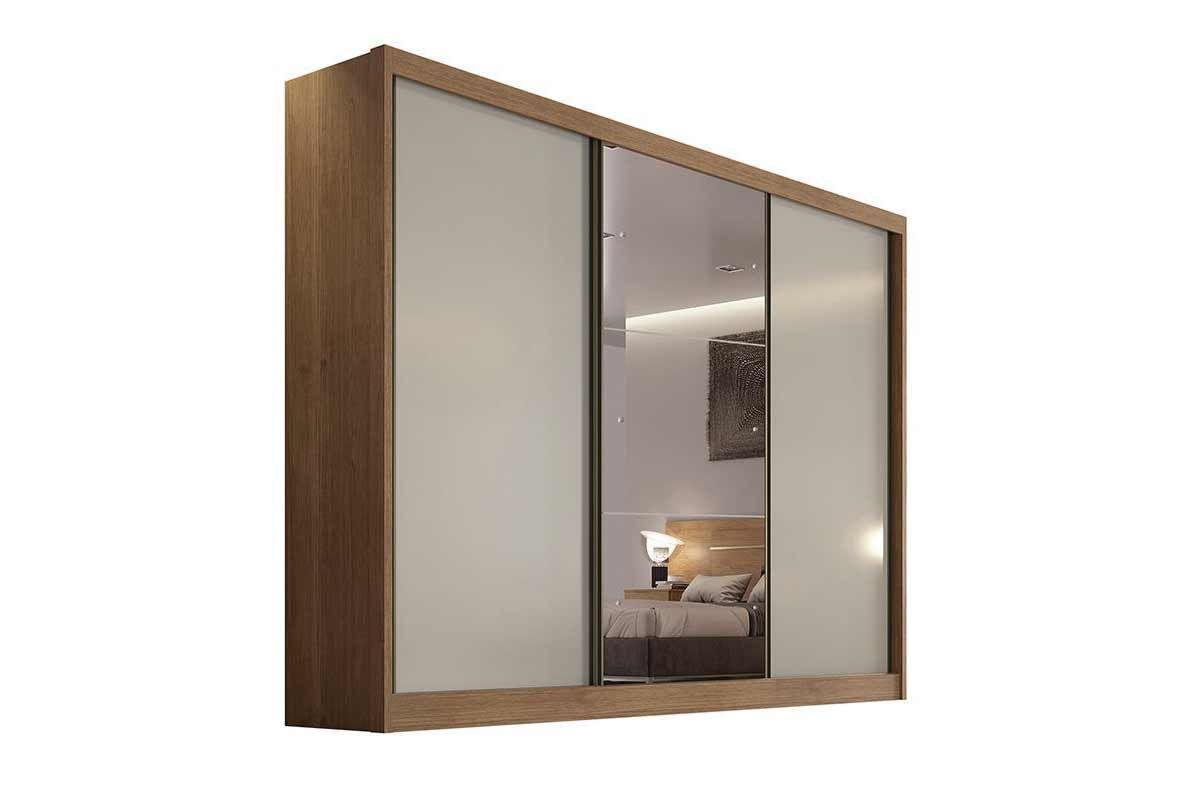 Guarda Roupa Casal 3 Portas Correr c/Esp 4Gavs Toulon Plus N. Horizonte