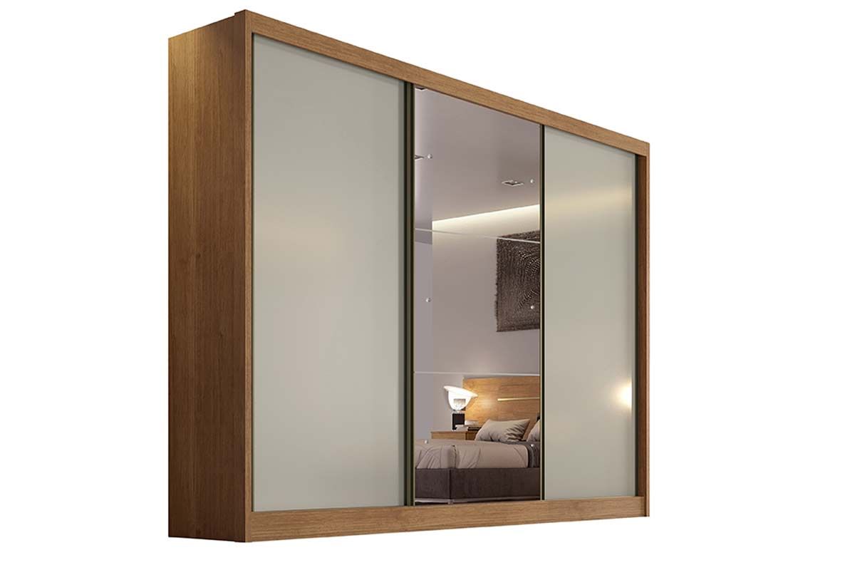 Guarda Roupa Casal 3 Portas Correr c/Esp 8Gavs Toulon Plus N. Horizonte