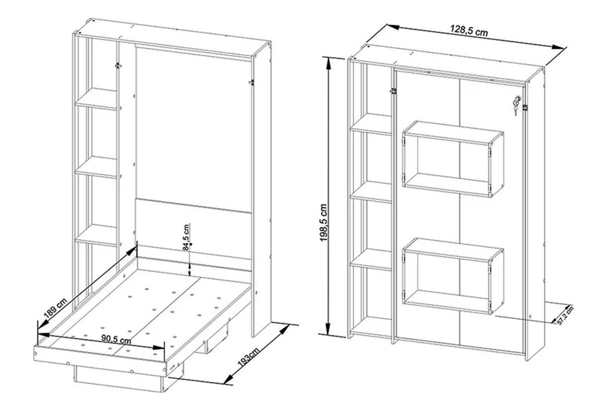 Cama Dobrável Multifuncional Articulada CM8013 - Tecno Mobili