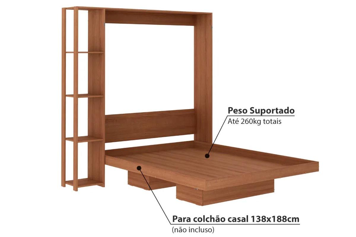 Cama Dobrável Multifuncional Articulada CM8014 - Tecno Mobili