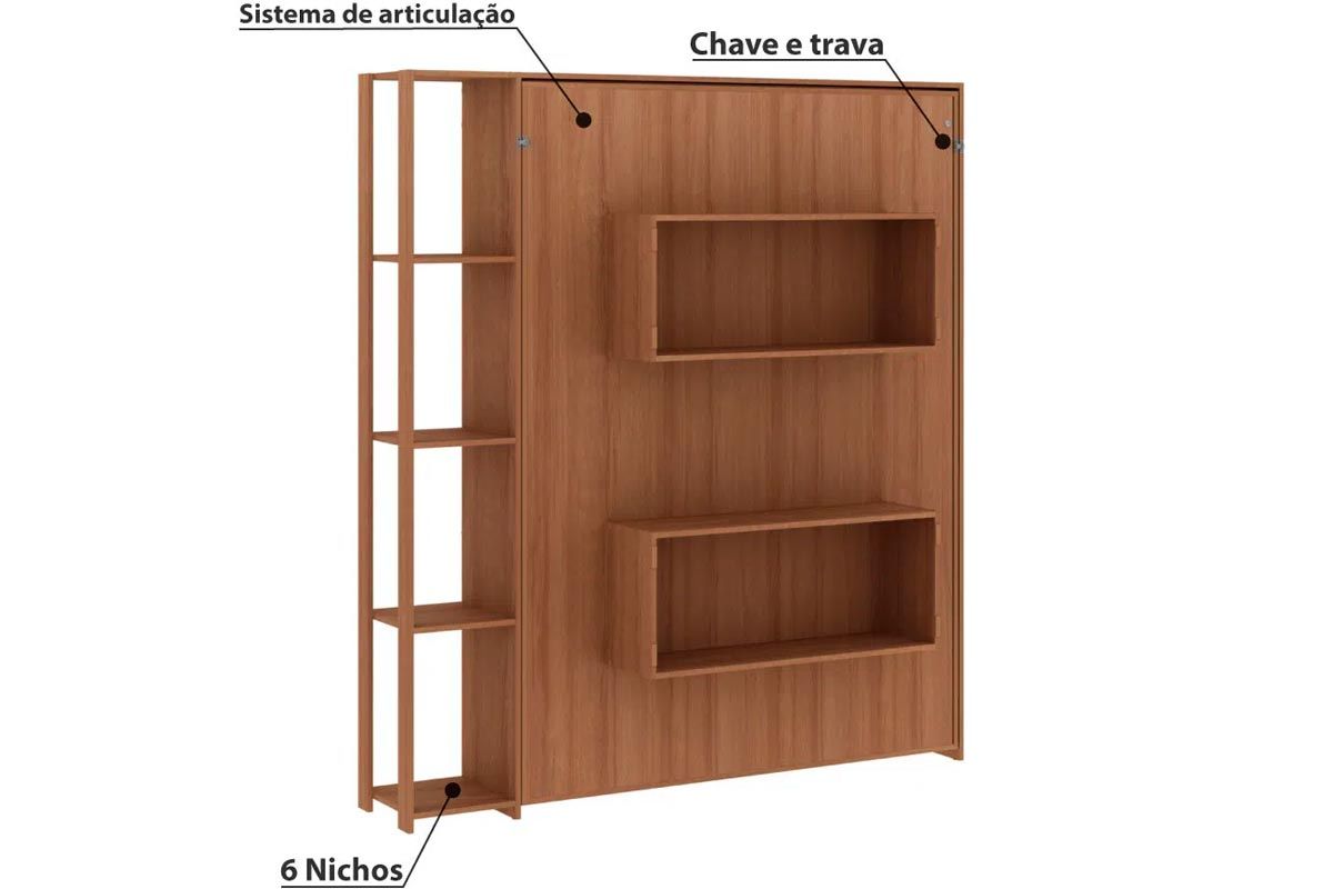 Cama Dobrável Multifuncional Articulada CM8014 - Tecno Mobili