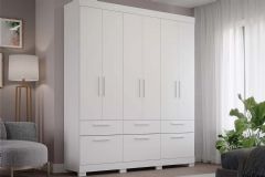 Guarda Roupa Casal 6 Portas e 5 Gavetas Porto Panan