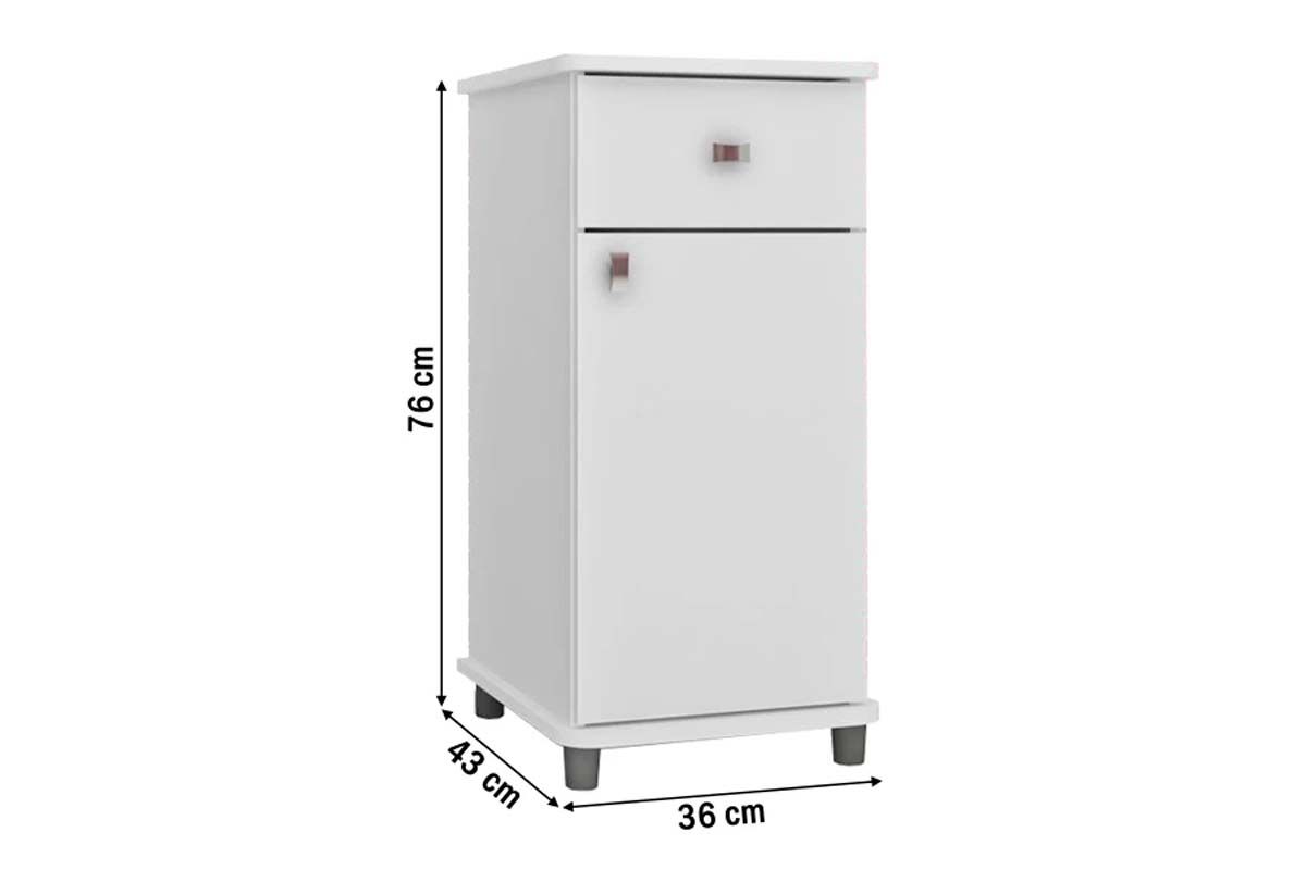 Balcão Multiuso Cozinha Movelbento ASM153 c/1 Porta e 1 Gaveta 36cm Balcão Multiuso Cozinha Movelbento ASM153 c/1 Porta e 1 Gaveta 36cm