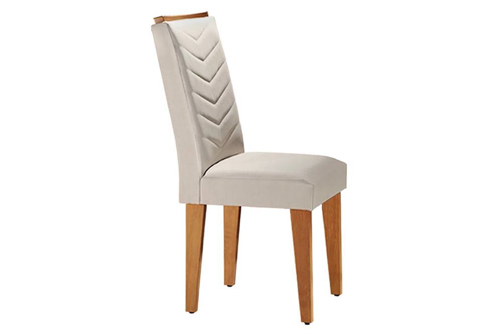 Sala Jantar Mesa Londrina Tampo Madeirado c/ Vidro 120x80cm e 4 Cadeiras Londrina - Rufato