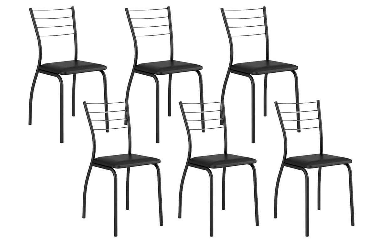 Cadeira Jantar 1700 Kit 6 Un Carraro