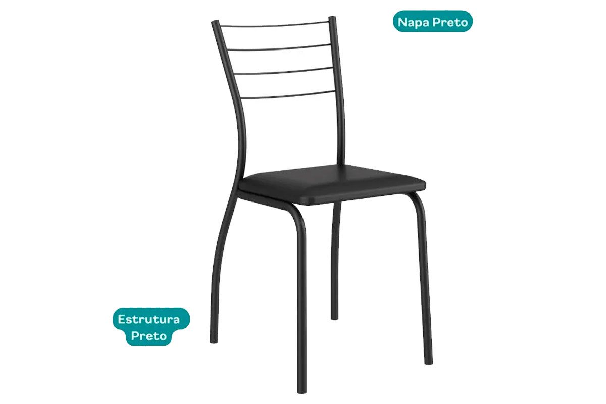 Cadeira Jantar 1700 Kit 6 Un Carraro