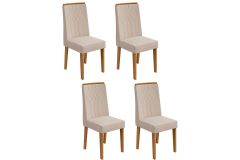 Cadeira Sala de Jantar Exclusive Kit 4 Un - Lopas