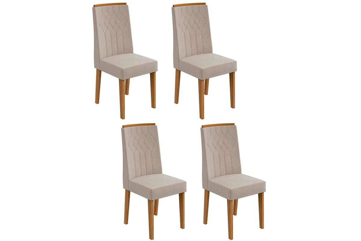 Cadeira Sala de Jantar Exclusive Kit 4 Un - Lopas