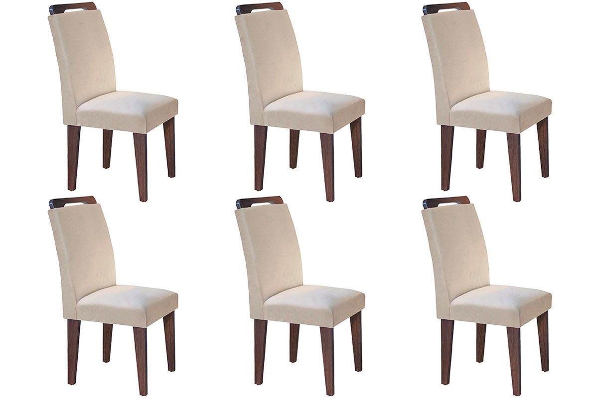 Cadeira Sala de Jantar Athenas Kit 6 Un - Rufato