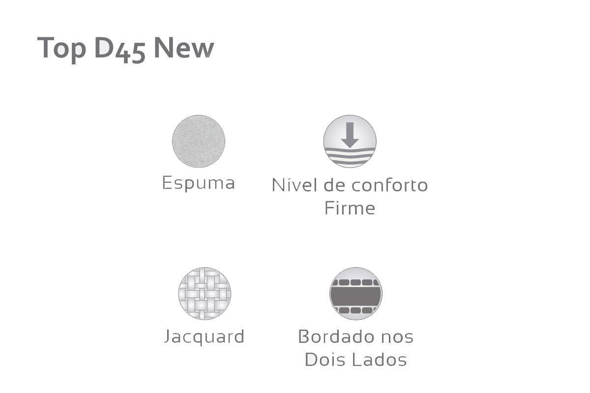 Cama Box CRC +Colchão Espuma D45 Top Herval