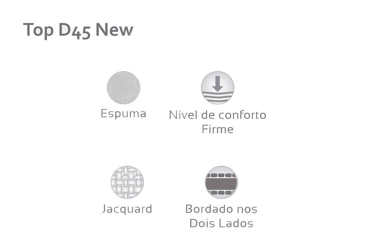 Cama Box Baú CRC +Colchão Espuma D45 Top Herval