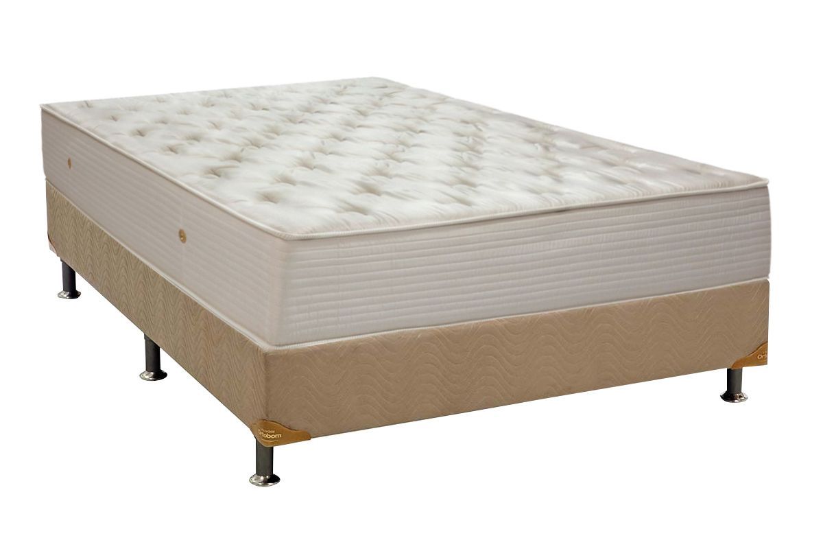 Cama Box CRC +Colchão Molas Orthotel SLX Ortobom