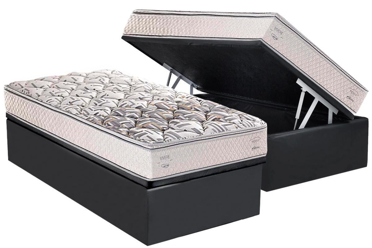 Cama Box Baú CRC +Colchão Ortopédico ErgoPlus Herval