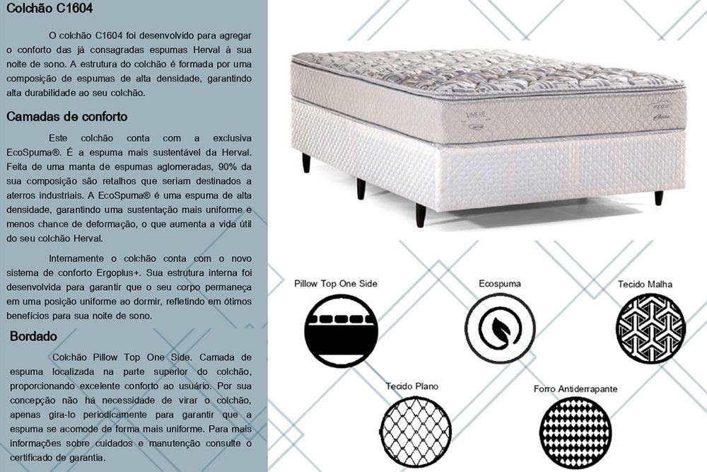 Cama Box CRC +Colchão Ortopédico Santorini Herval