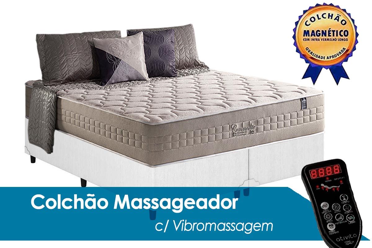 Cama Box CRC +Colchão c/Massagem Commodite Anjos