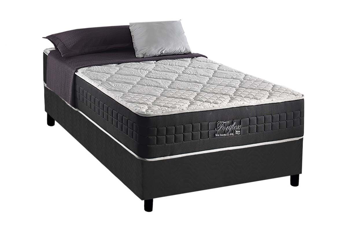Cama Box CRC +Colchão Molas Fort Flex Anjos