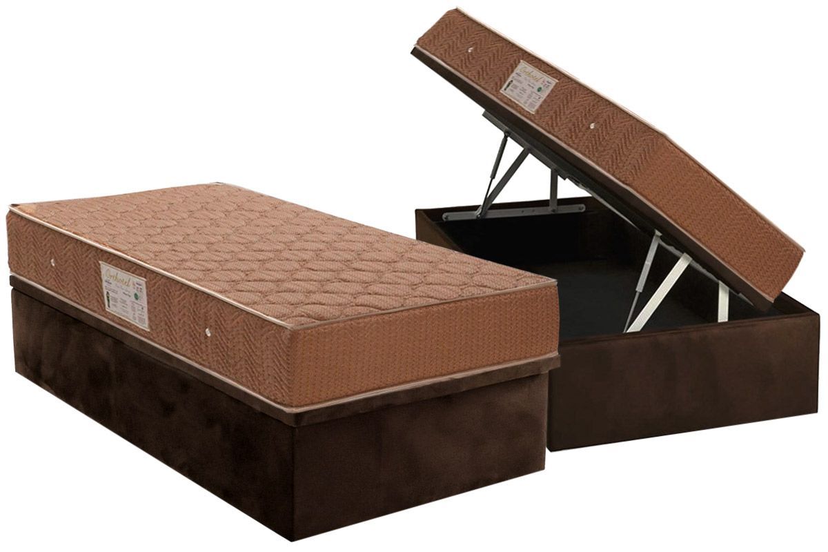 Cama Box Baú CRC +Colchão Molas Orthotel Ortobom