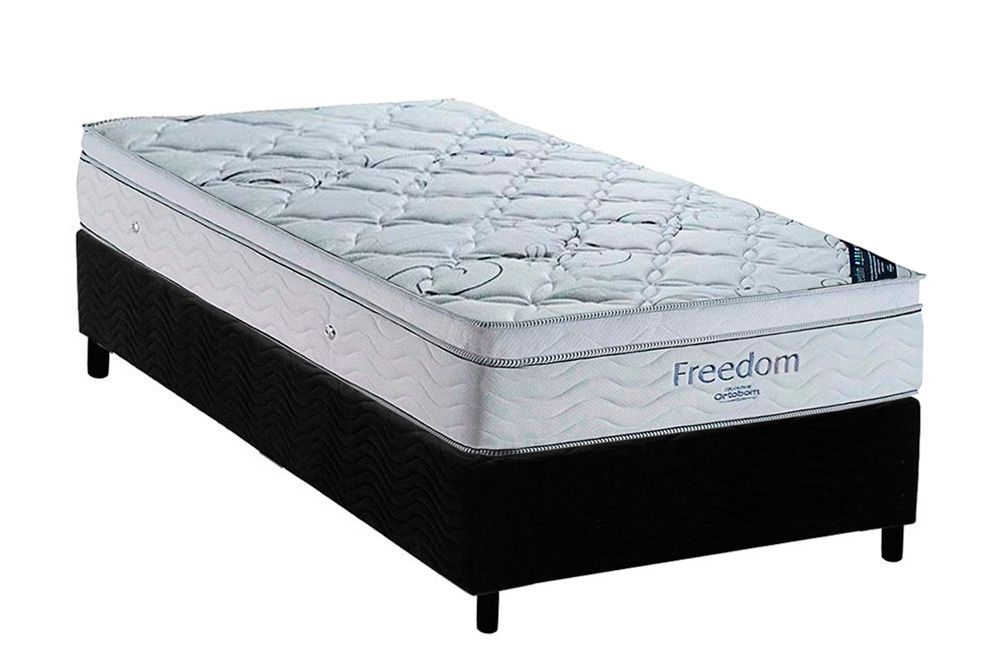 Cama Box CRC +Colchão Molas Freedom Ortobom