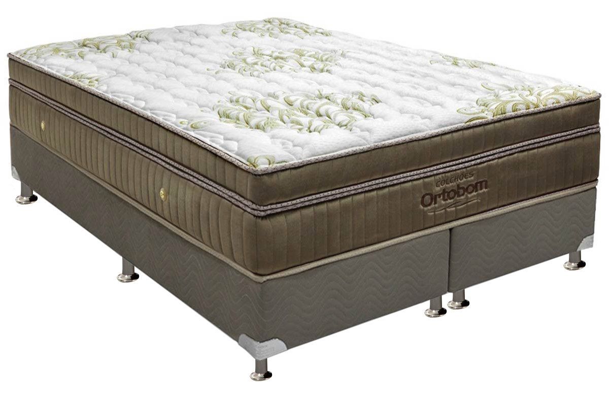 Cama Box CRC +Colchão Molas Gold Ortobom