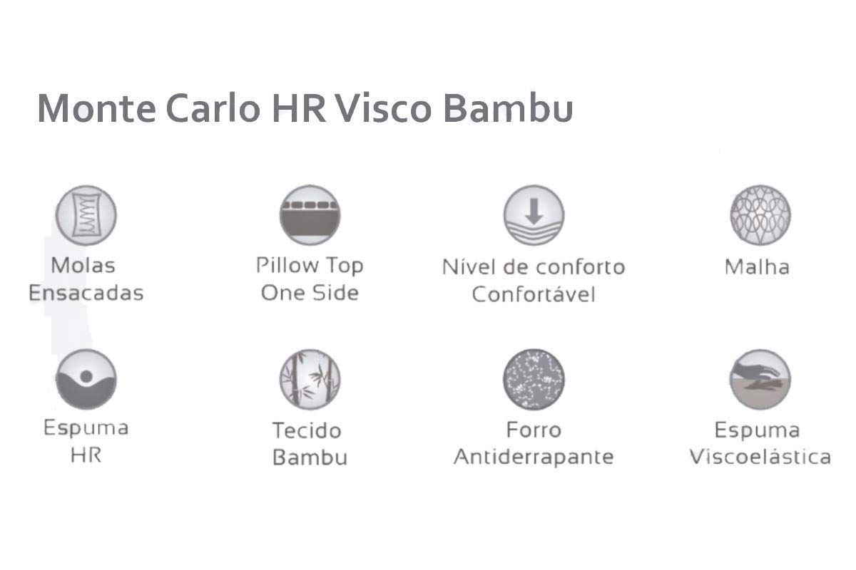 Cama Box CRC +Colchão Molas Monte Carlo Herval