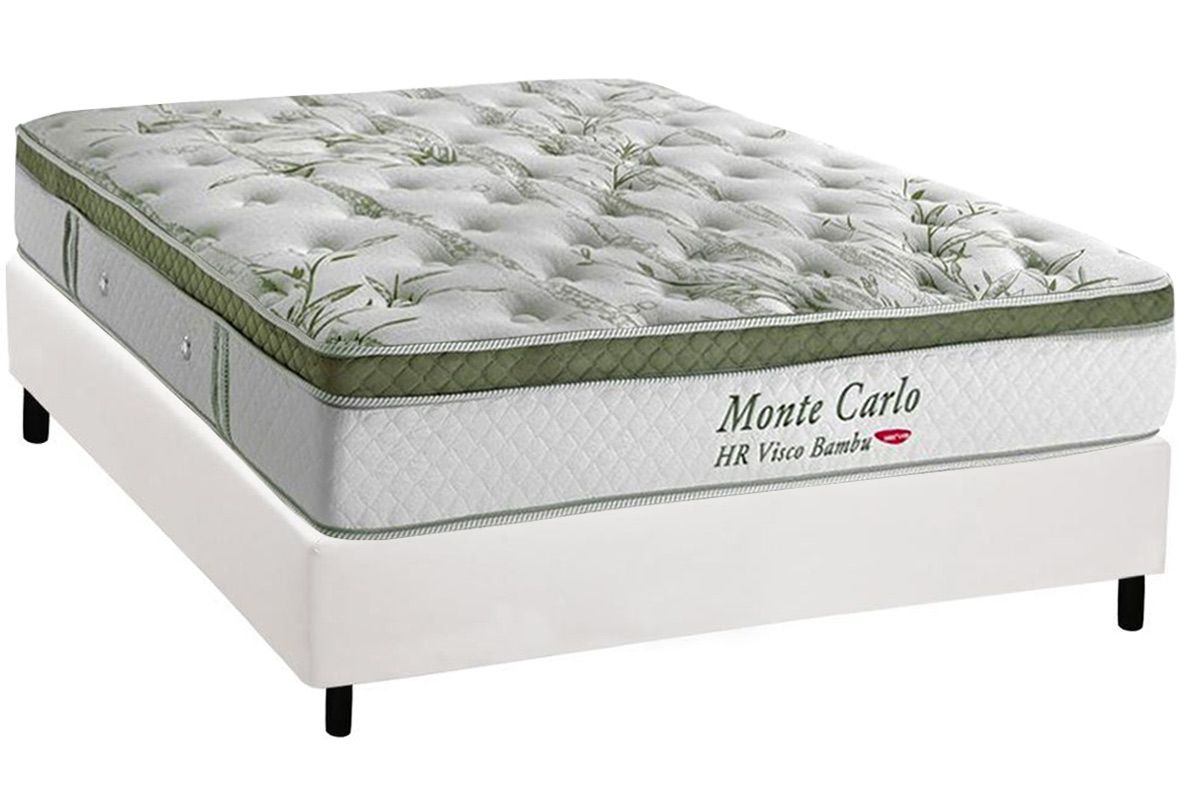 Cama Box CRC +Colchão Molas Monte Carlo Herval