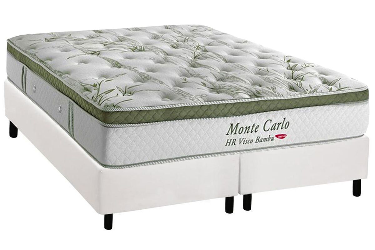 Cama Box CRC +Colchão Molas Monte Carlo Herval