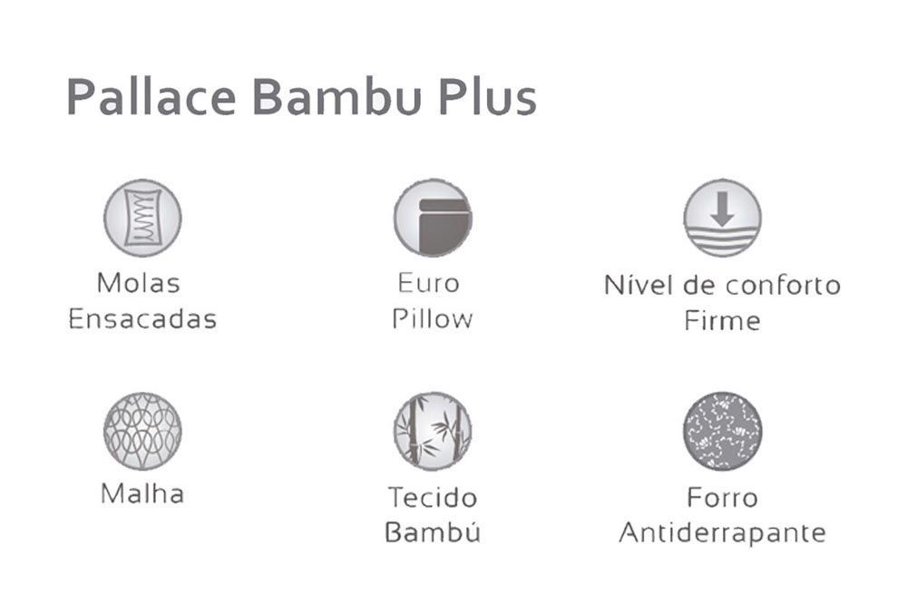Cama Box Baú CRC +Colchão Molas Pallace Herval