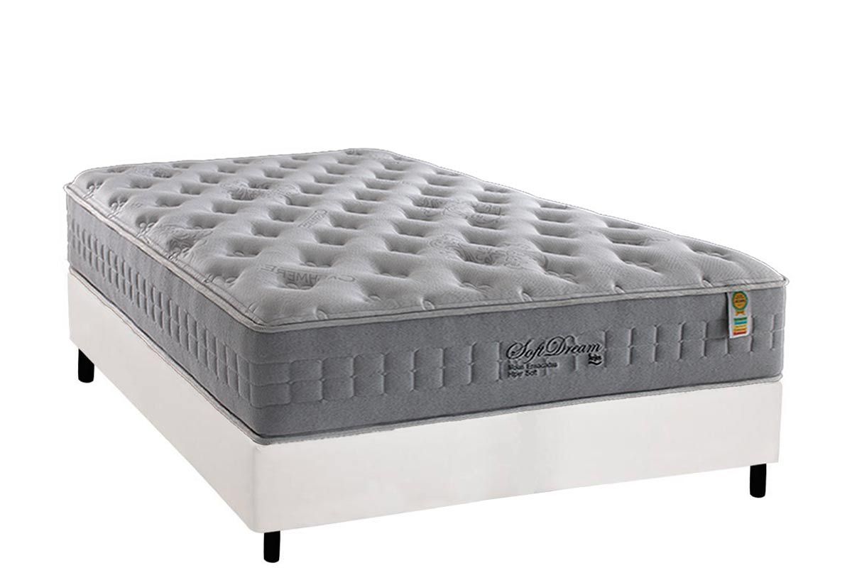 Cama Box CRC +Colchão Molas Soft Dream Anjos