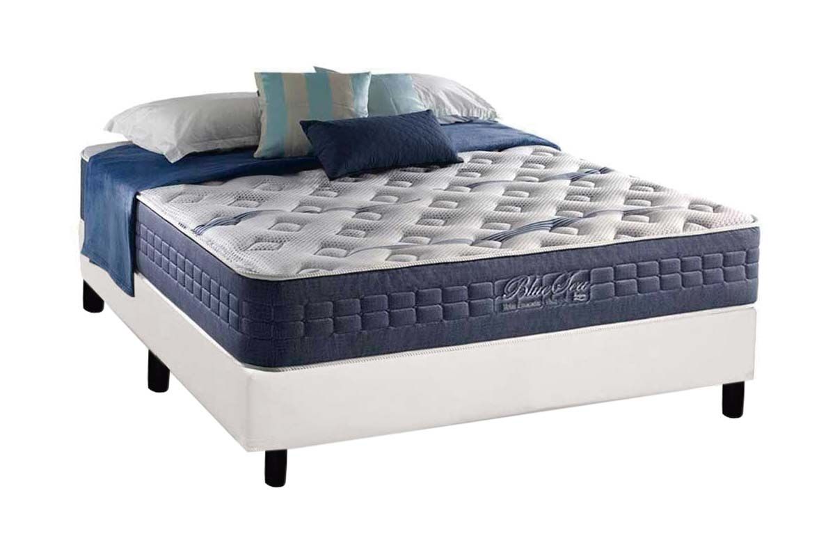 Cama Box CRC +Colchão Molas Blue Sea Anjos