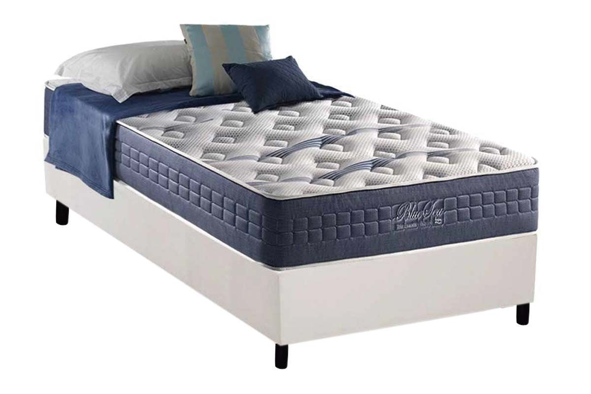 Cama Box CRC +Colchão Molas Blue Sea Anjos