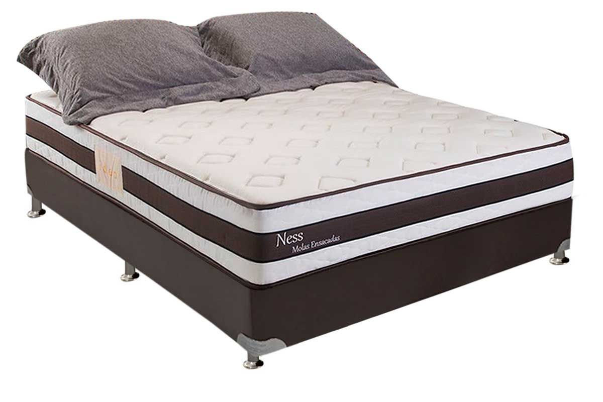 Cama Box CRC +Colchão Molas Ness Herval