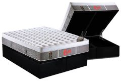 Cama Box Baú Filhão +Colchão Molas LightPlush Castor