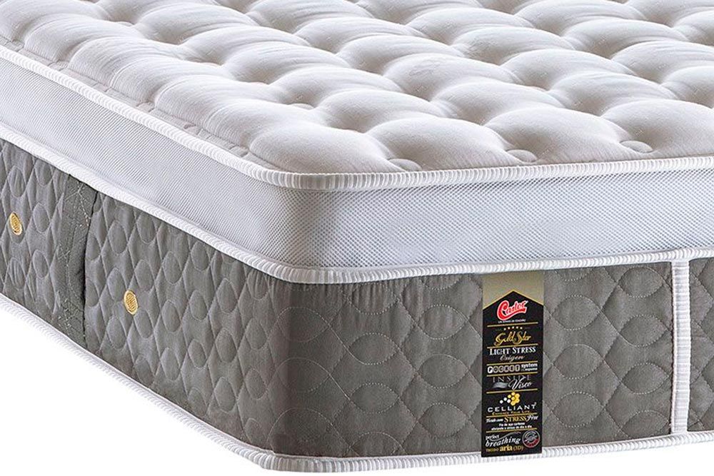 Cama Box Baú CRC +Colchão Molas LightPlush Castor