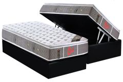 Cama Box Baú Filhão +Colchão Molas LightStres Castor