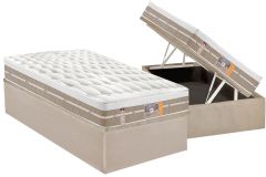 Cama Box Baú Filhão +Colchão Molas Silver Star Castor