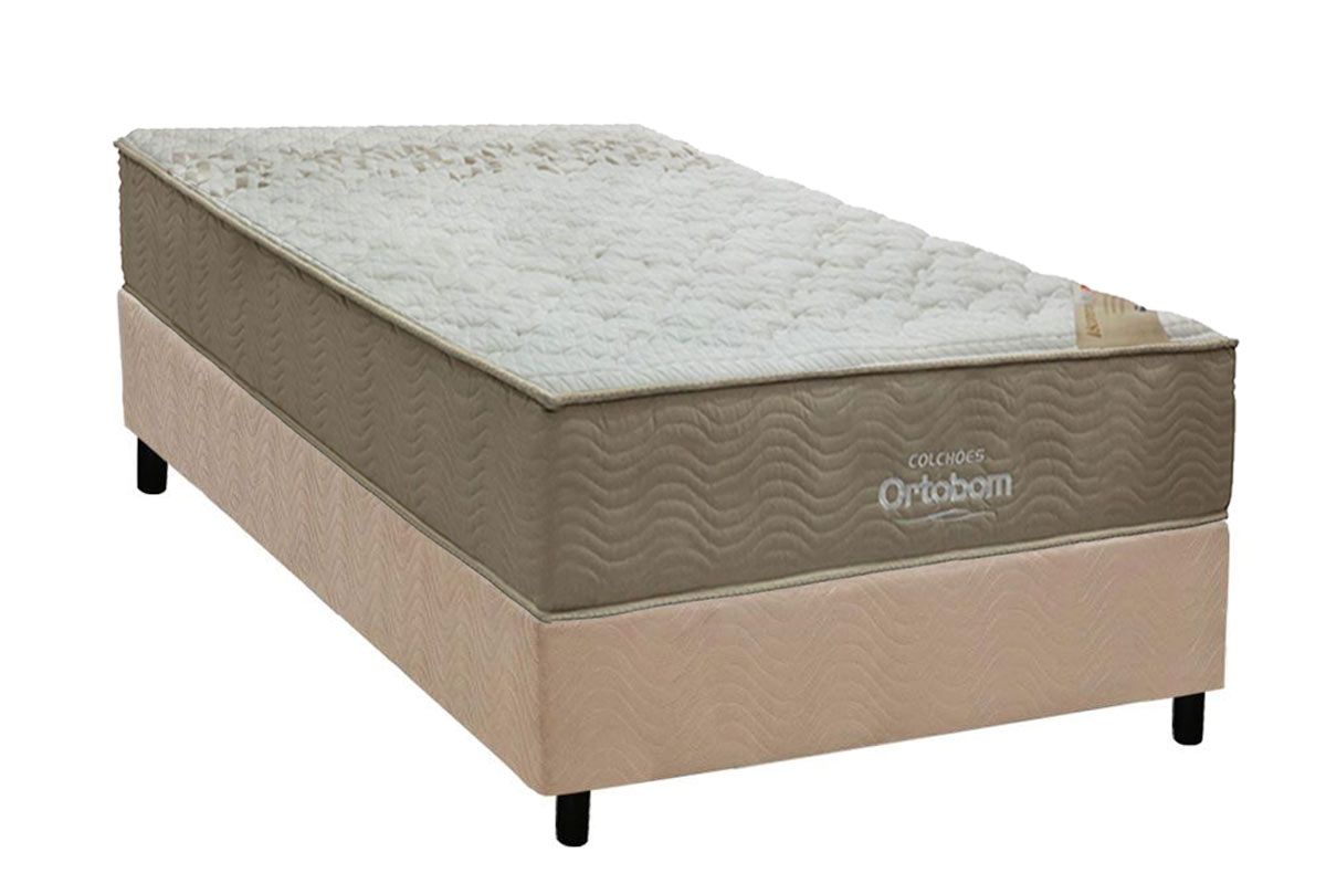 Cama Box CRC +Colchão Espuma D33 Viscomemory Ortobom