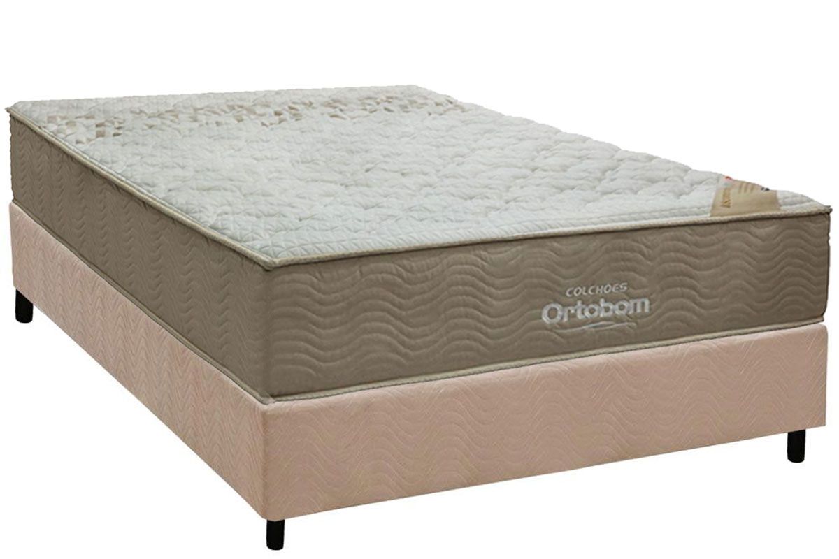 Cama Box CRC +Colchão Espuma D33 Viscomemory Ortobom