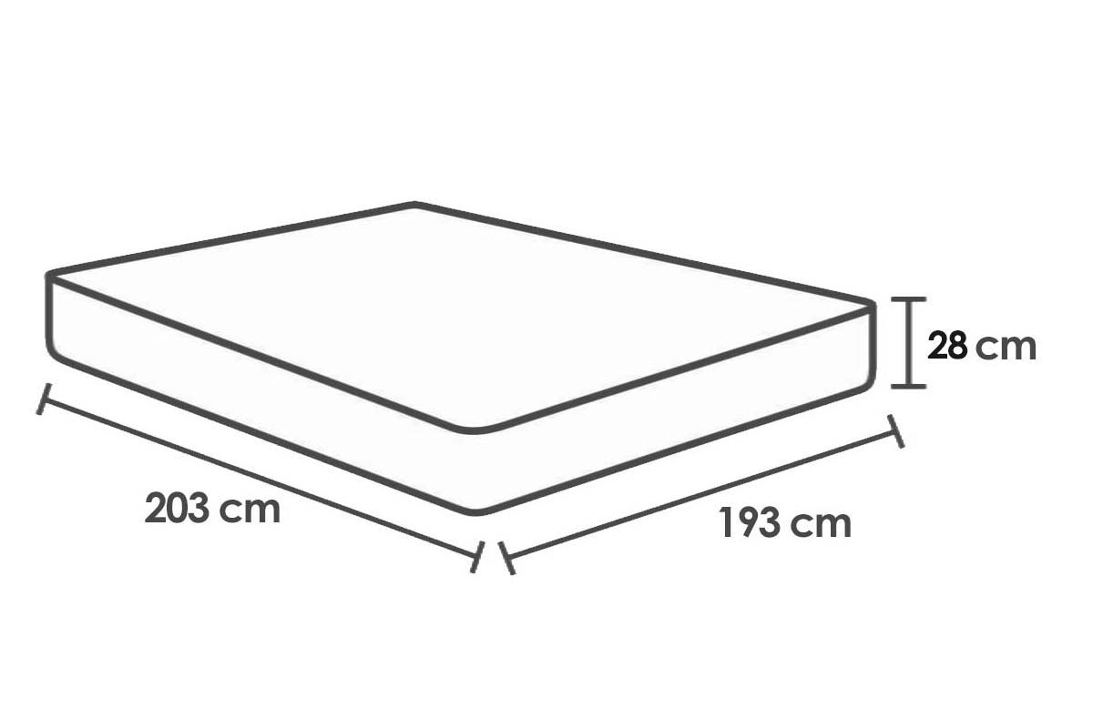Cama Box CRC +Colchão Espuma D33 Viscomemory Ortobom