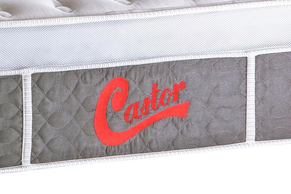 Cama Box Baú CRC +Colchão Molas LightPlush Castor