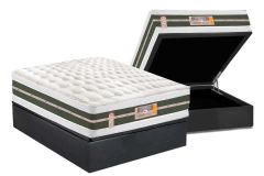 Cama Box Baú Filhão +Colchão Molas SilverStar Castor