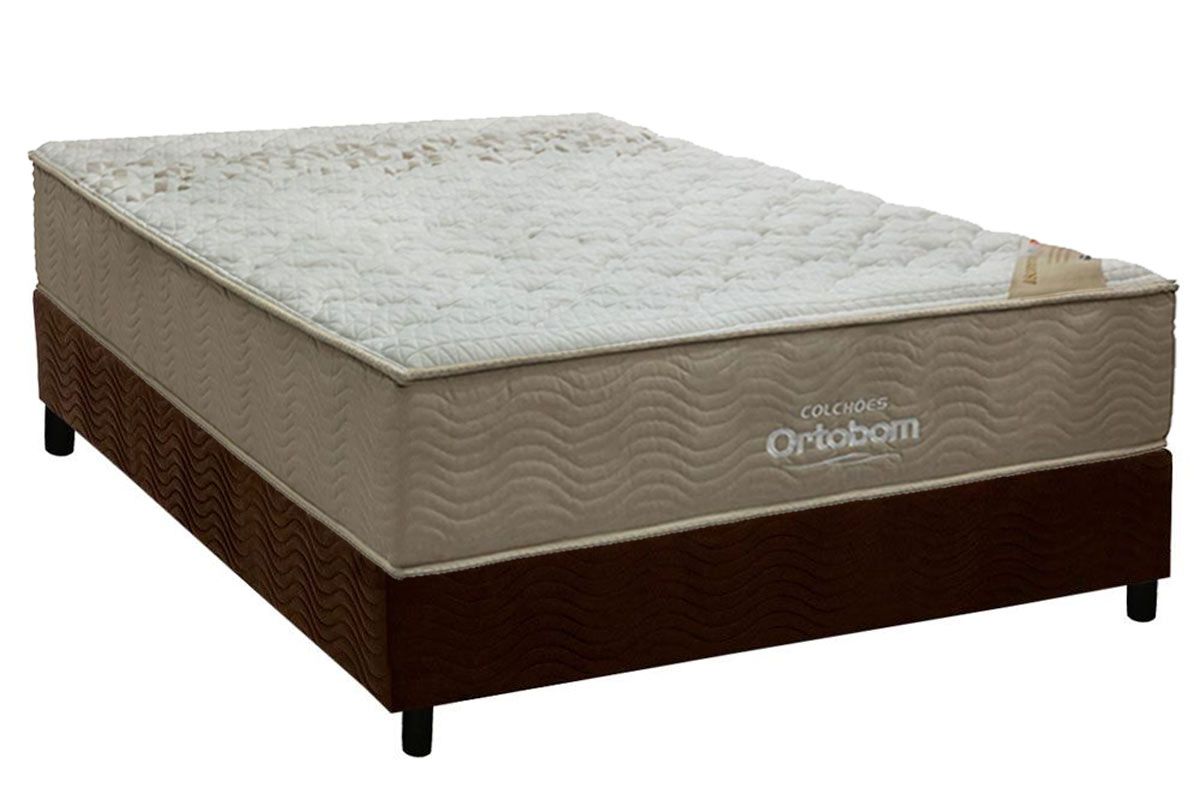 Cama Box CRC +Colchão Espuma D33 Viscomemory Ortobom