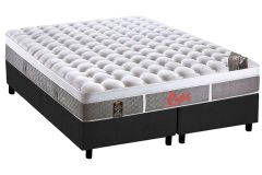 Cama Box Filhão +Colchão Molas Light Plush Castor