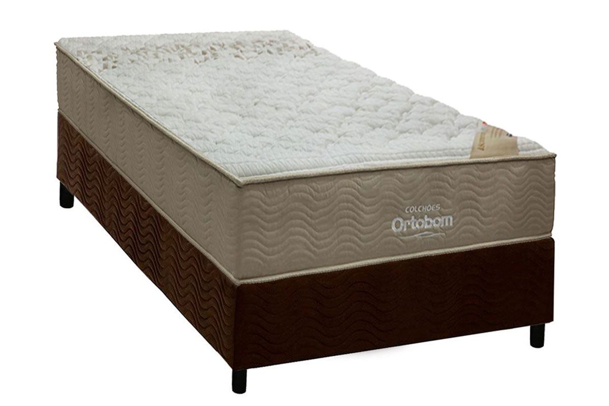 Cama Box CRC +Colchão Espuma D33 Viscomemory Ortobom
